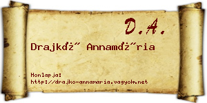 Drajkó Annamária névjegykártya